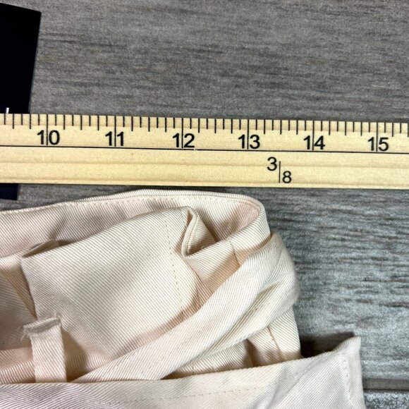 🟣🟣 Forever 21 Size Large White Paper Bag Tie Ankle Tapered Tencel Pants - Picture 3 of 6